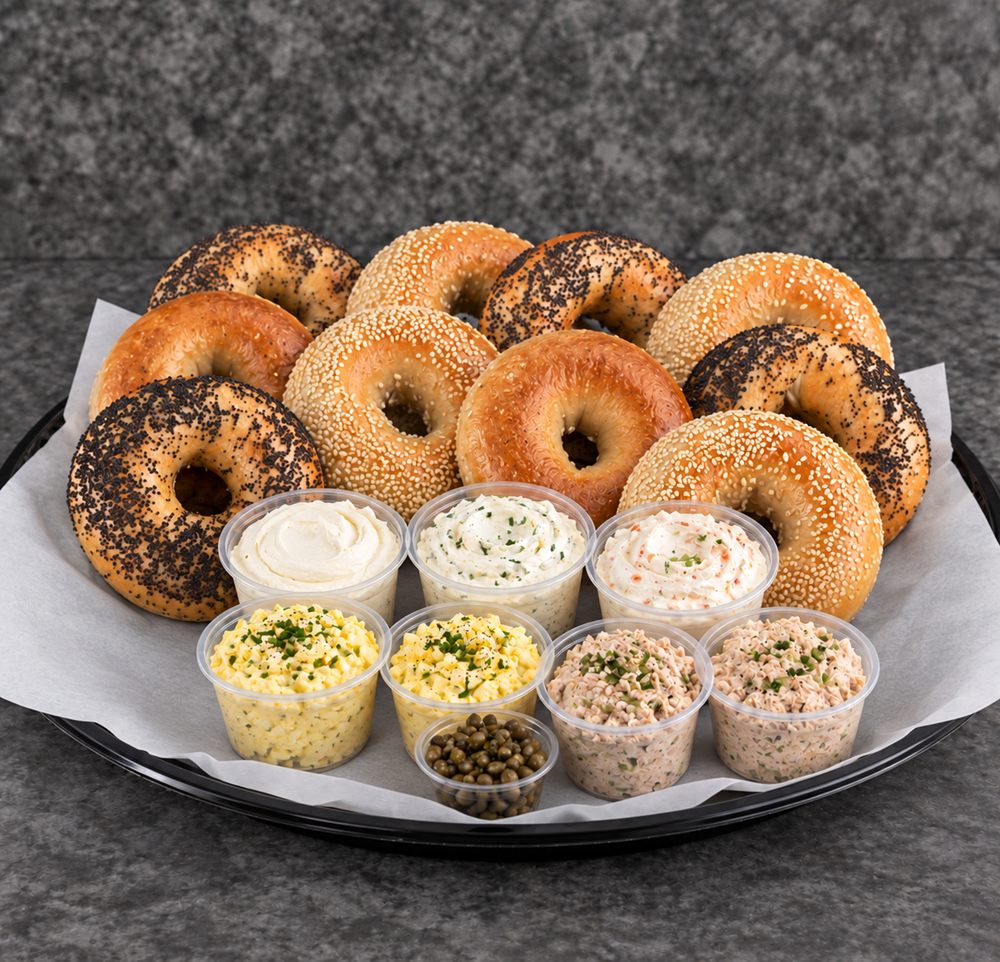 Bagel and schmear platter